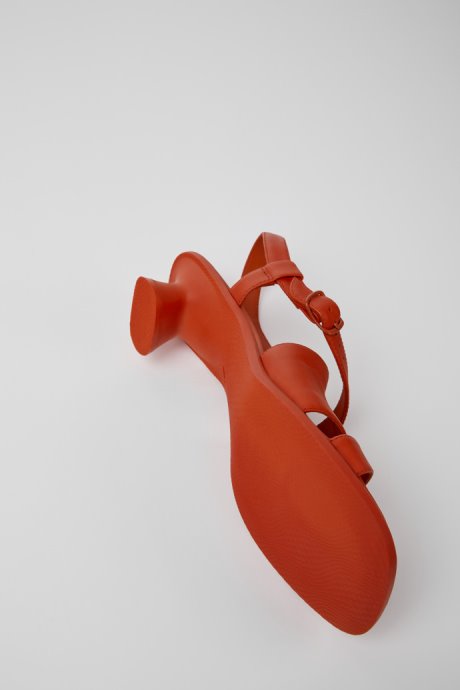 Camper Design Dina Red Leather Sandals For Women