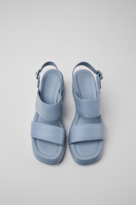 Camper Kaah Blue Leather Sandals For Women New Arrivals