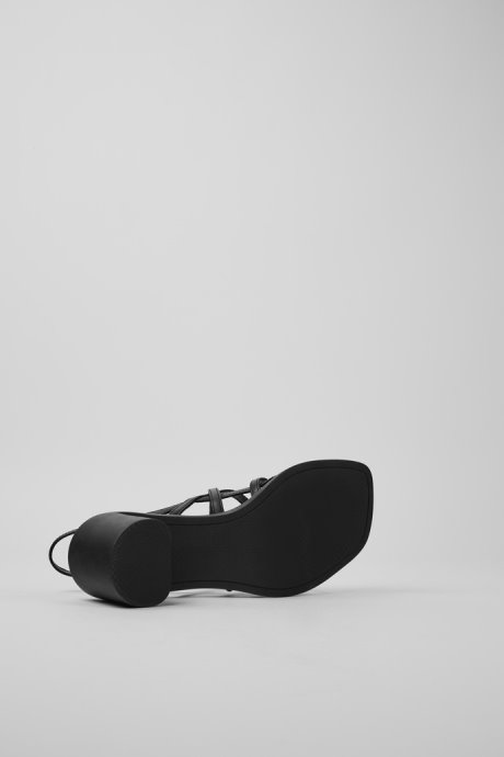Meda Black Leather Sandals For Women Camper New Arrivals