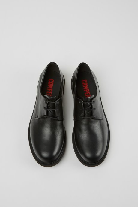 Neuman Black Leather Lace-Up Shoes Exclusive Camper
