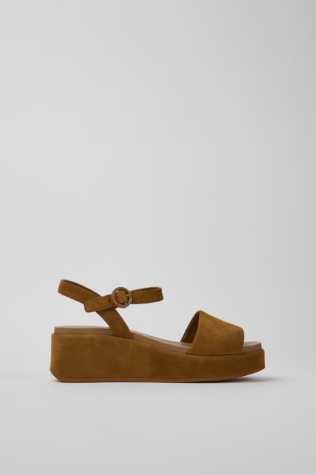 Camper Misia Brown Nubuck Sandals For Women New Arrivals