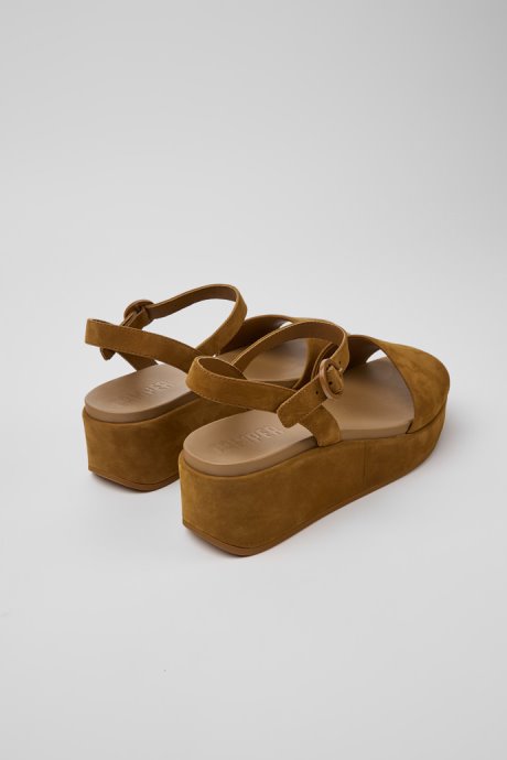 Camper Misia Brown Nubuck Sandals For Women New Arrivals