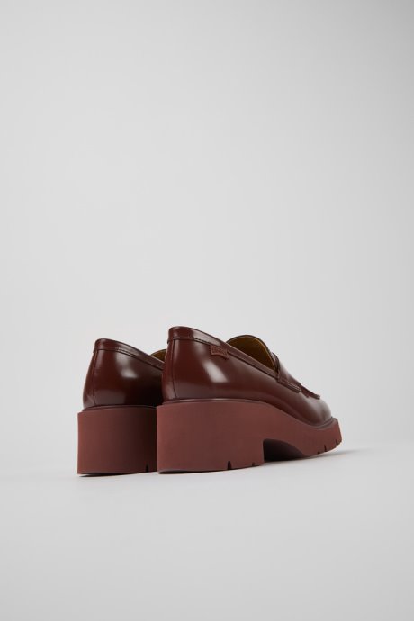 Exclusive Camper Milah Burgundy Leather Loafers For Women