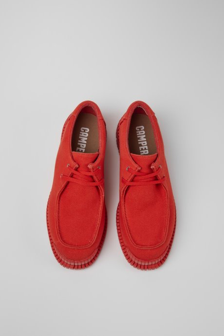 Design Pix Red Recycled Cotton Shoes For Women Camper