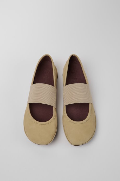 Camper Design Right Beige Nubuck Shoes For Women