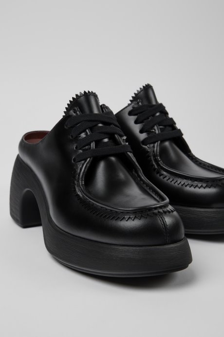 Thelma Black Leather Mules For Women Camper New Arrivals