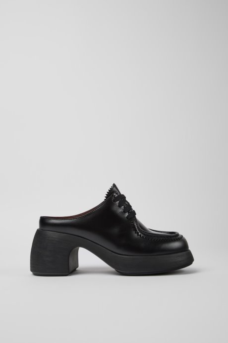 Thelma Black Leather Mules For Women Camper New Arrivals