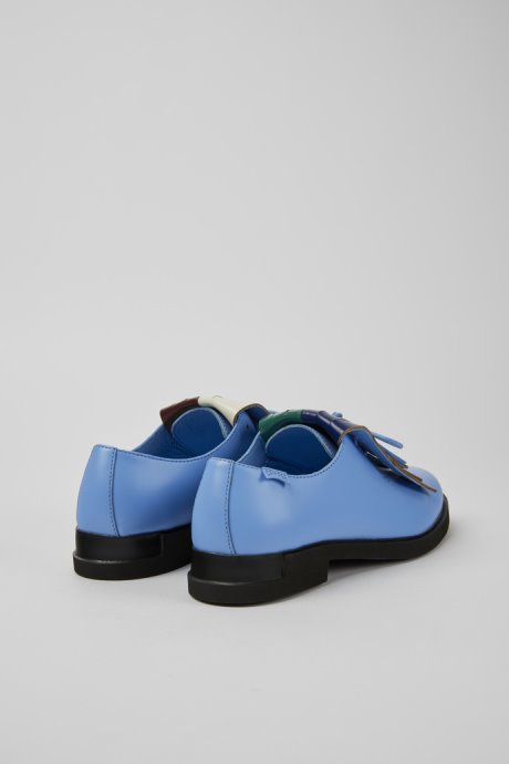 Twins Blue And Green Leather Shoes For Women Camper New Arrivals