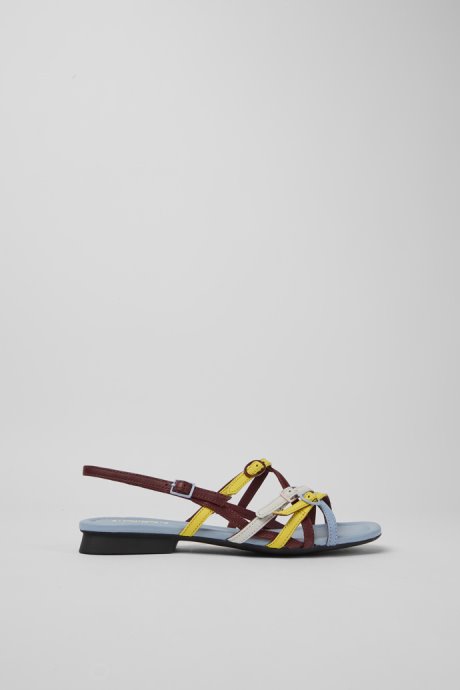 Design Twins Multicolored Leather Sandals For Women Camper