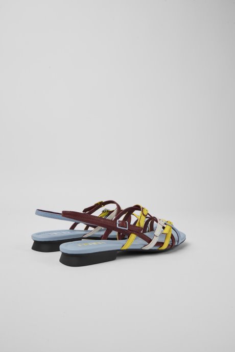 Design Twins Multicolored Leather Sandals For Women Camper