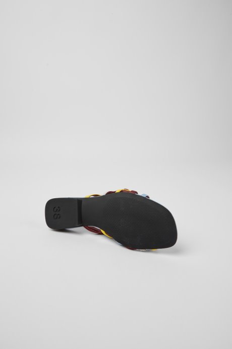 Design Twins Multicolored Leather Sandals For Women Camper