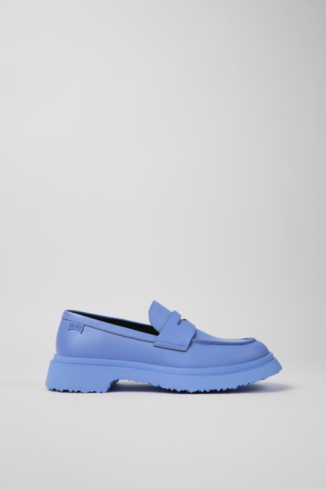 Walden Blue Leather Loafers For Women Exclusive Camper