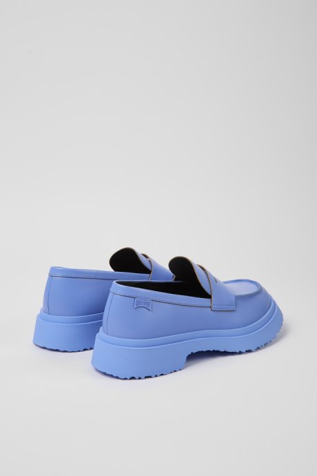 Walden Blue Leather Loafers For Women Exclusive Camper