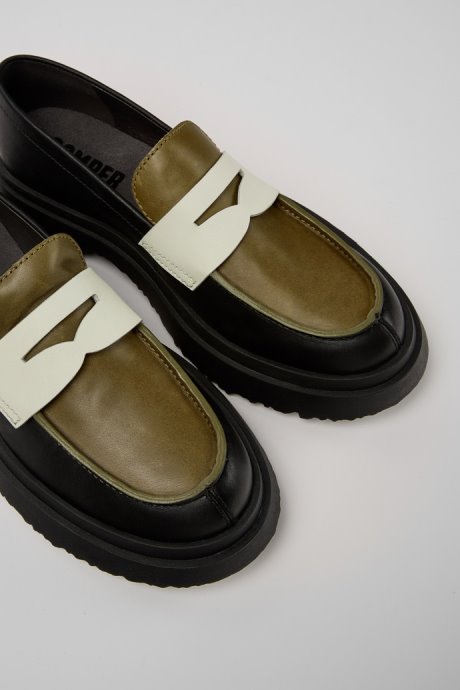 Walden Black And White Loafers For Women Camper New Arrivals