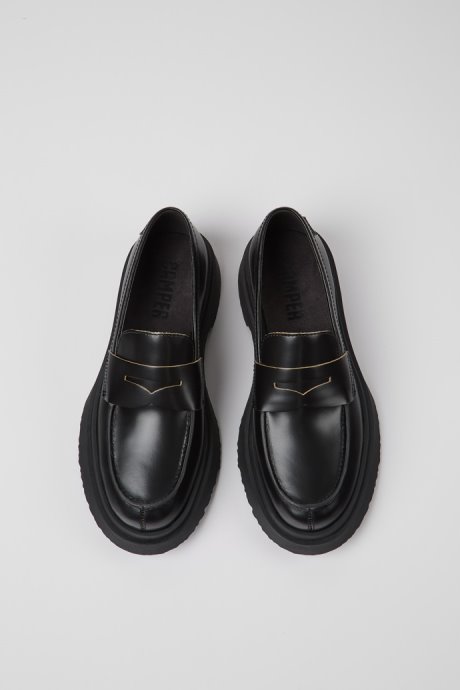 Walden Black Leather Loafers For Women Camper New Arrivals