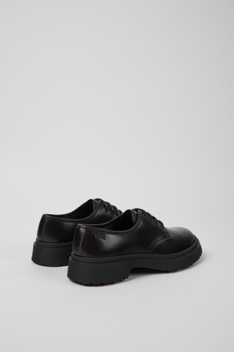 Camper Walden Black Leather Lace-Up Shoes For Women New Arrivals