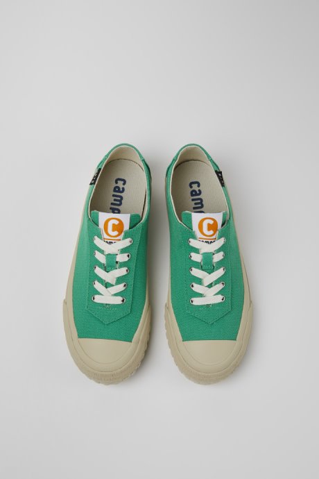 Exclusive Camper Camaleon Green Recycled Cotton Sneakers For Women