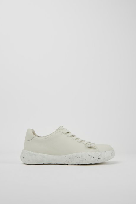 Peu Stadium White Non-Dyed Leather Sneakers For Women Exclusive Camper