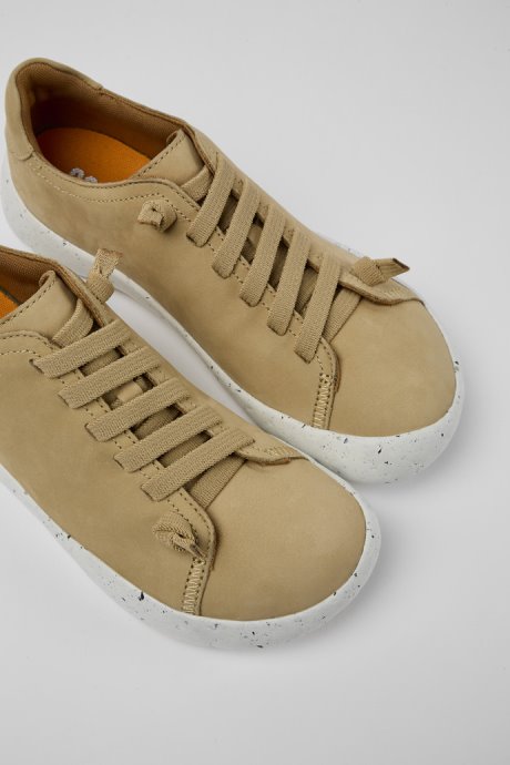 Exclusive Camper Peu Stadium Beige Nubuck Sneakers For Women