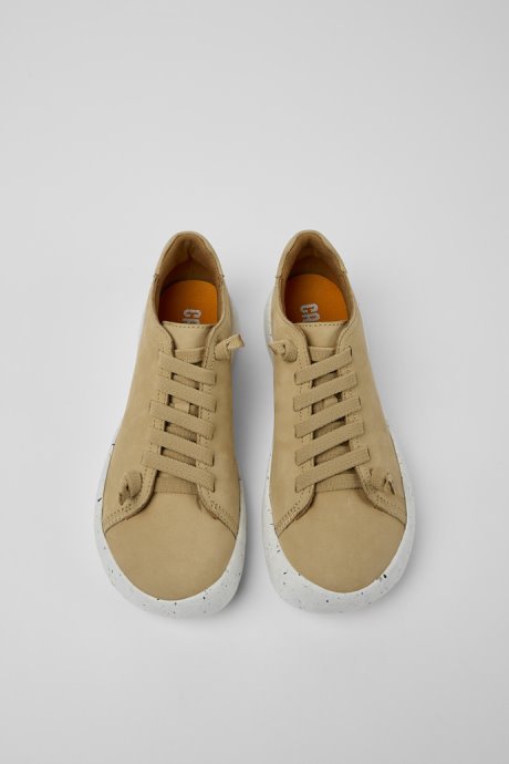 Exclusive Camper Peu Stadium Beige Nubuck Sneakers For Women