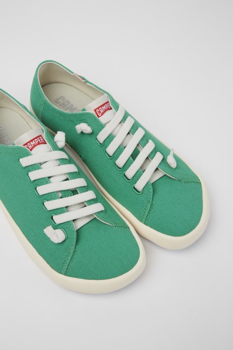 Camper Peu Rambla Green Recycled Cotton Sneakers For Women New Arrivals