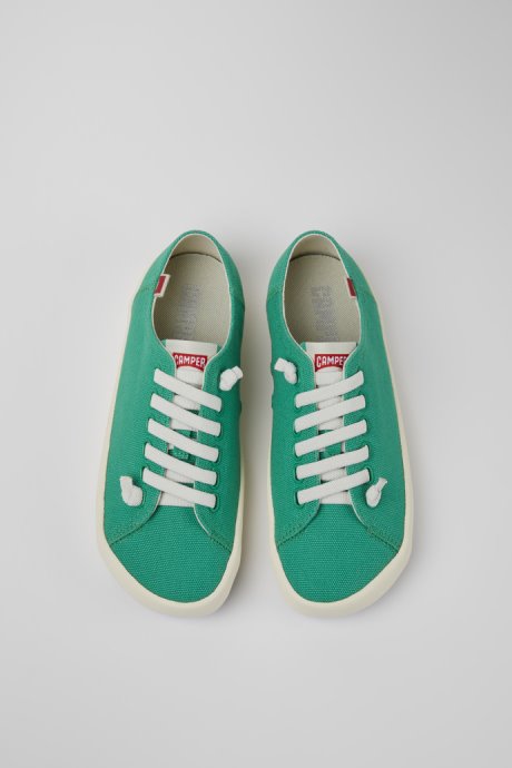 Camper Peu Rambla Green Recycled Cotton Sneakers For Women New Arrivals