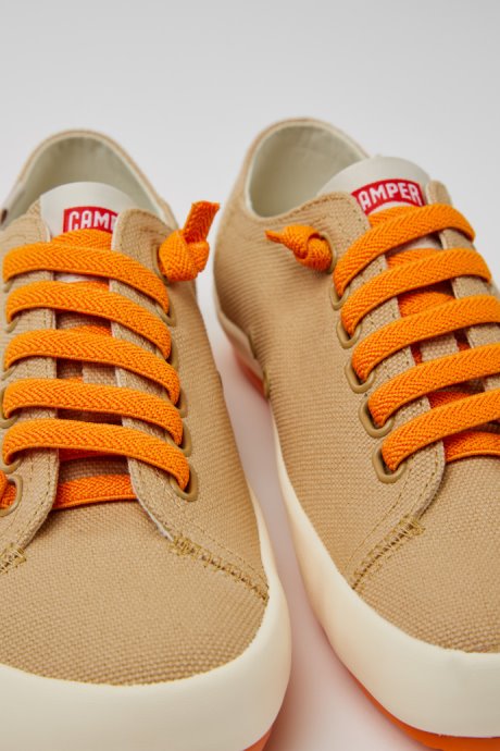 Design Peu Rambla Beige Recycled Cotton Sneakers For Women Camper