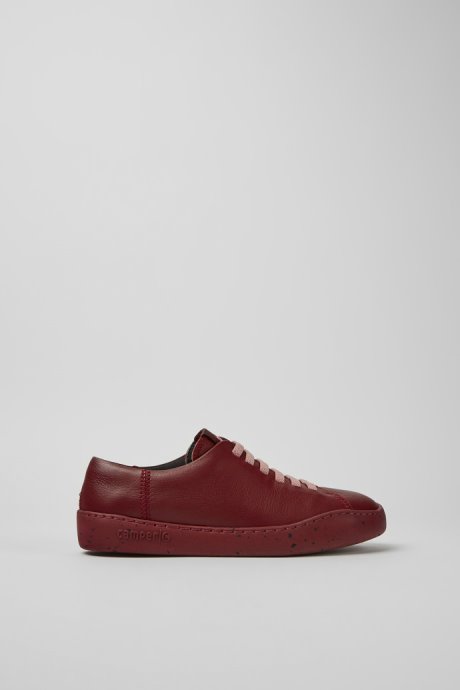 Exclusive Camper Peu Touring Burgundy Leather Sneakers For Women