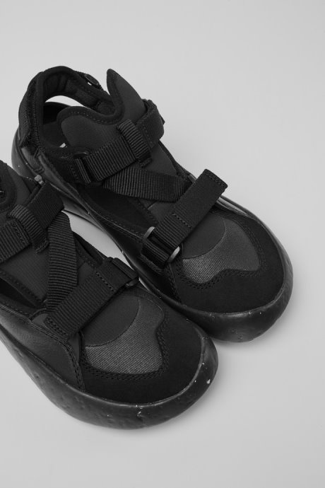 Peu Stadium Black Semi-Open Sneakers For Women Exclusive Camper