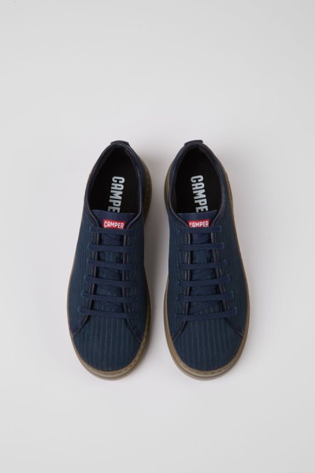 Camper Design Runner Up Blue Recycled Leather Sneakers For Women