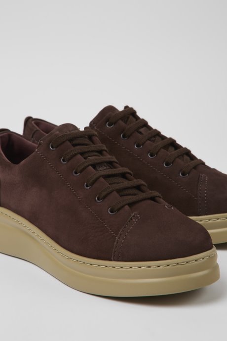 Runner Up Brown Nubuck Sneakers For Women Camper New Arrivals