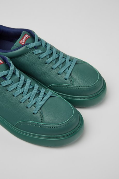 Camper Design Runner K21 Green Leather Sneakers For Women