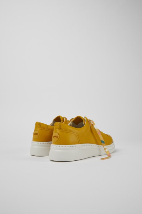 Runner Up Yellow Leather Sneakers For Women Camper New Arrivals