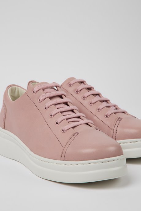 Runner Up Pink Leather Sneakers For Women Exclusive Camper