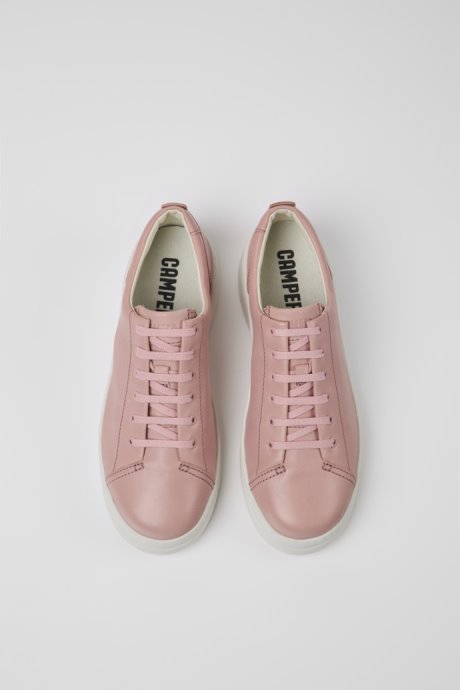 Runner Up Pink Leather Sneakers For Women Exclusive Camper