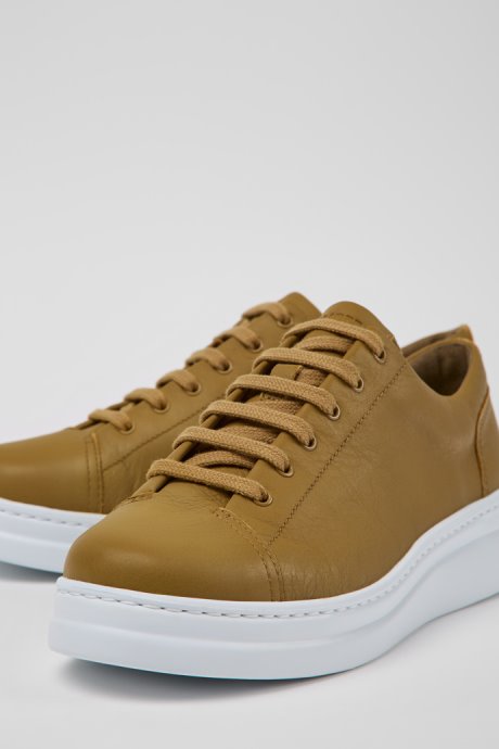 Runner Up Brown Leather Sneakers For Women Exclusive Camper