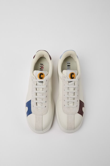 Twins White Leather And Suede Women's Sneakers Exclusive Camper