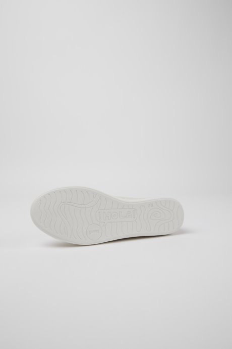 Camper Design Uno Beige And White Leather Sneakers For Women