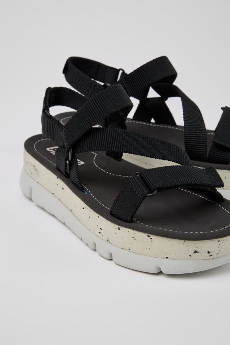 Oruga Up Black Recycled Pet Sandals For Women Camper New Arrivals