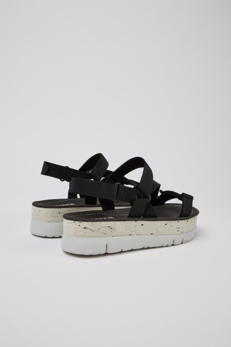 Oruga Up Black Recycled Pet Sandals For Women Camper New Arrivals