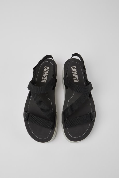 Oruga Up Black Recycled Pet Sandals For Women Camper New Arrivals