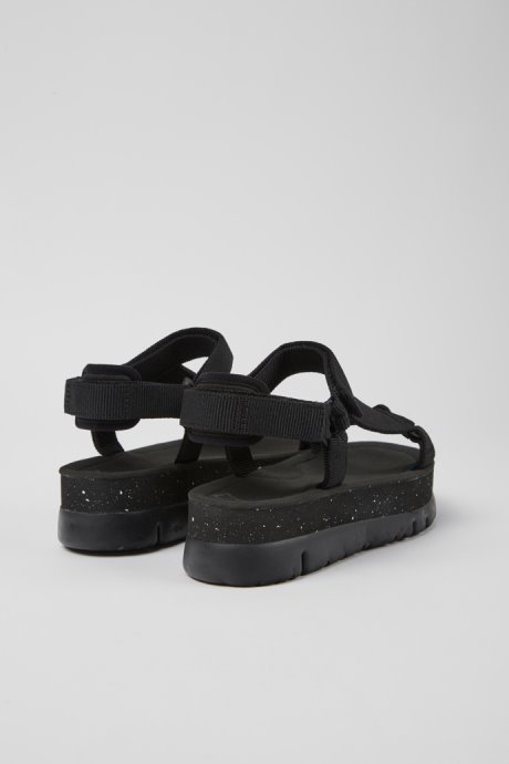 Exclusive Camper Oruga Up Black Recycled Pet Sandals For Women