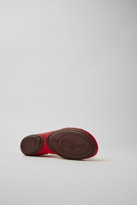 Design Right Red Leather Sandals For Women Camper