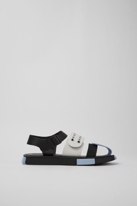 Exclusive Camper Set Black And White Leather Sandals For Women