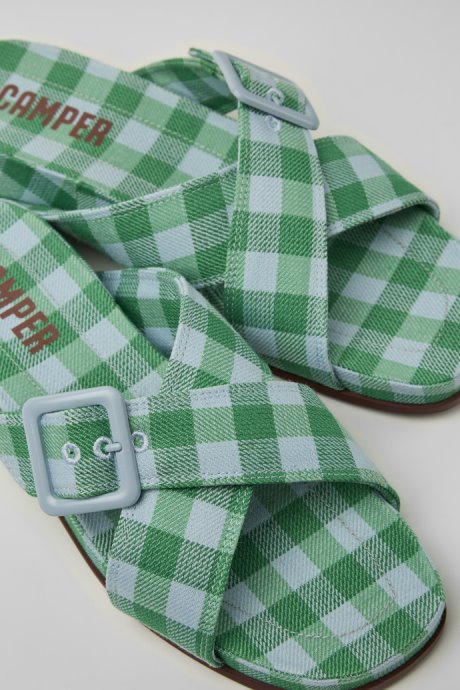 Design Atonik Blue And Green Sandals For Women Camper