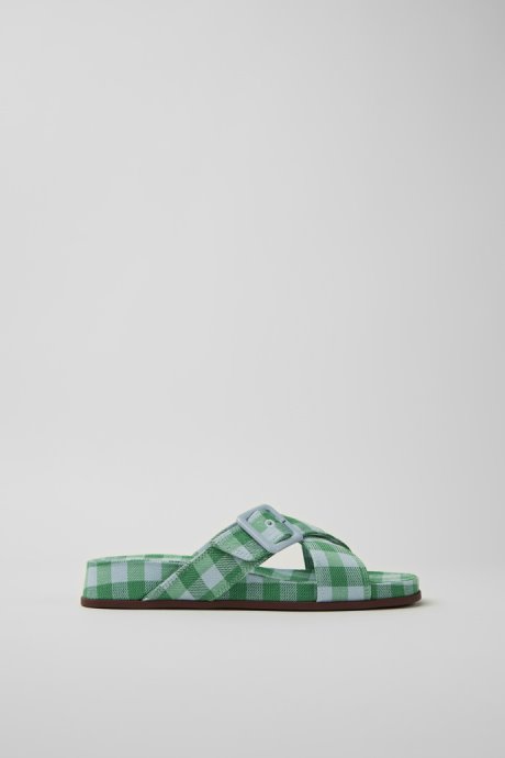 Design Atonik Blue And Green Sandals For Women Camper