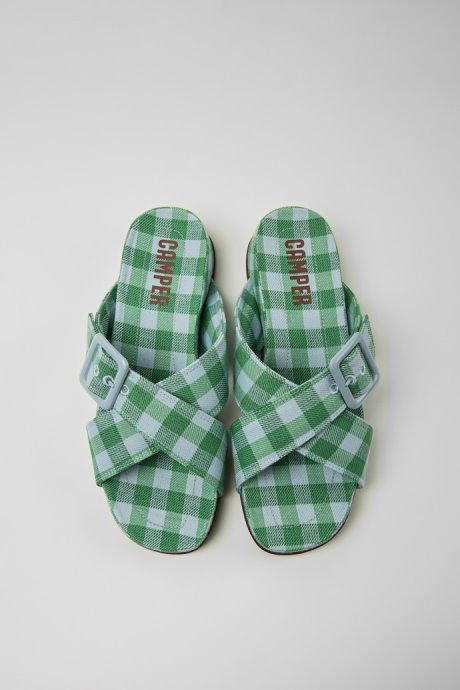 Design Atonik Blue And Green Sandals For Women Camper