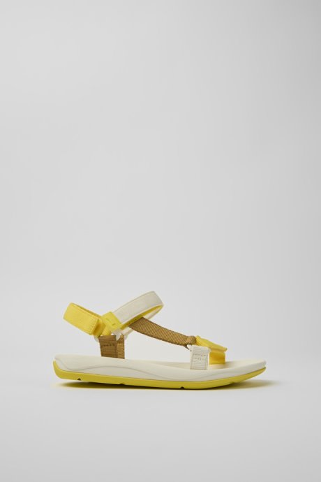 Exclusive Camper Match Yellow White And Brown Sandals For Women
