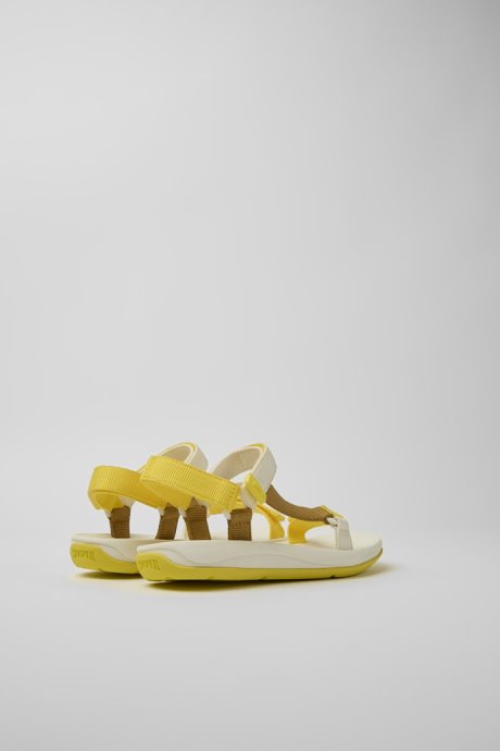 Exclusive Camper Match Yellow White And Brown Sandals For Women