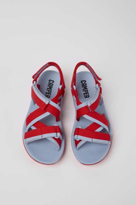Match Red And Blue Recycled Pet Sandals For Women Exclusive Camper